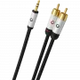 Межблочный аудио кабель Oehlbach PERFORMANCE i-Connect jack to 2 RCA, 1,5m black, D1C60002